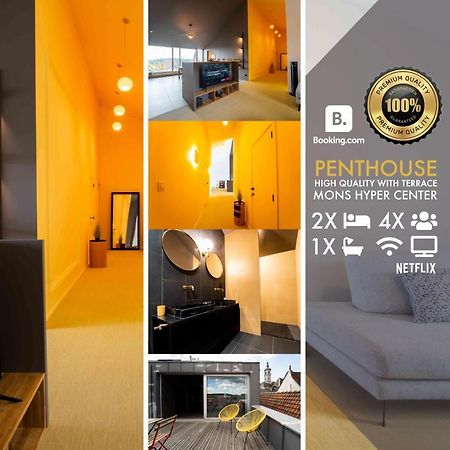 Luxury Penthouse & Terrace - Mons City Center Exterior foto